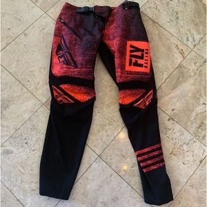 NWT Fly Racing Kinetic Performance Racewear Youth Pants Black Size 26 Polyester